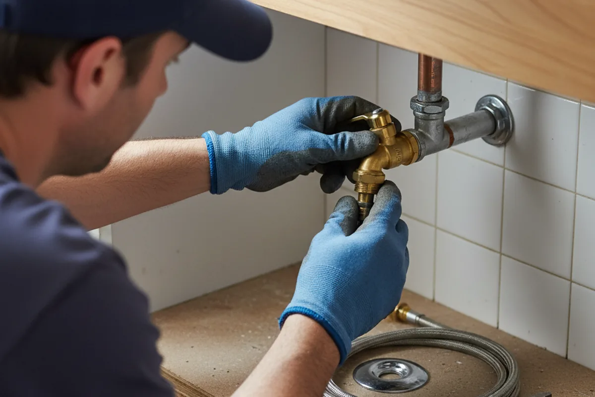 Shutoff valve and fitting work during Repiping in Albion